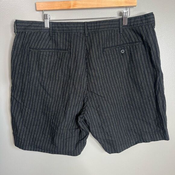 Banana Republic Factory linen blend stripe shorts size 38 black preppy travel - Picture 8 of 8
